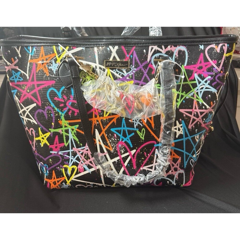 Betsey Johnson Graffiti Sweetie 2 Tote, Black